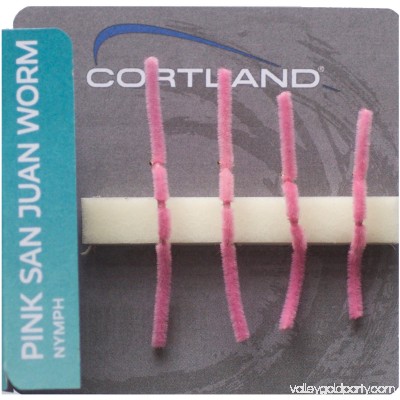 Cortland 4pk Flies, Pink San Juan Worm Assortment 555503328
